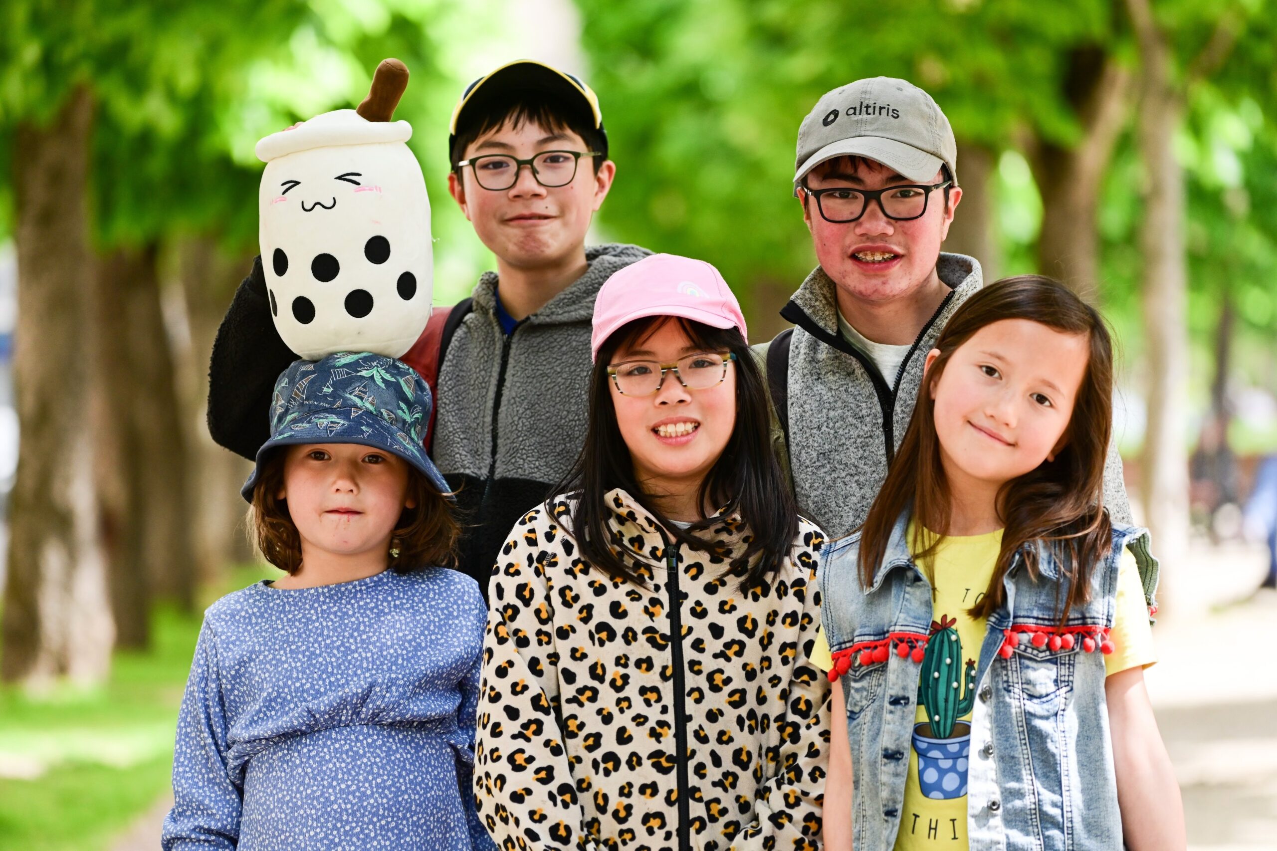 Happy host family with their au pair